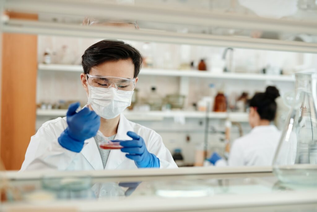 man in lab with xylazine